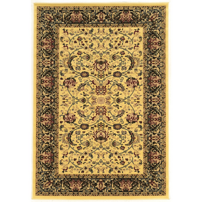 Start2Finish Persian Treasures Nain Cream 8x10 rug with intricate floral patterns and plush texture.