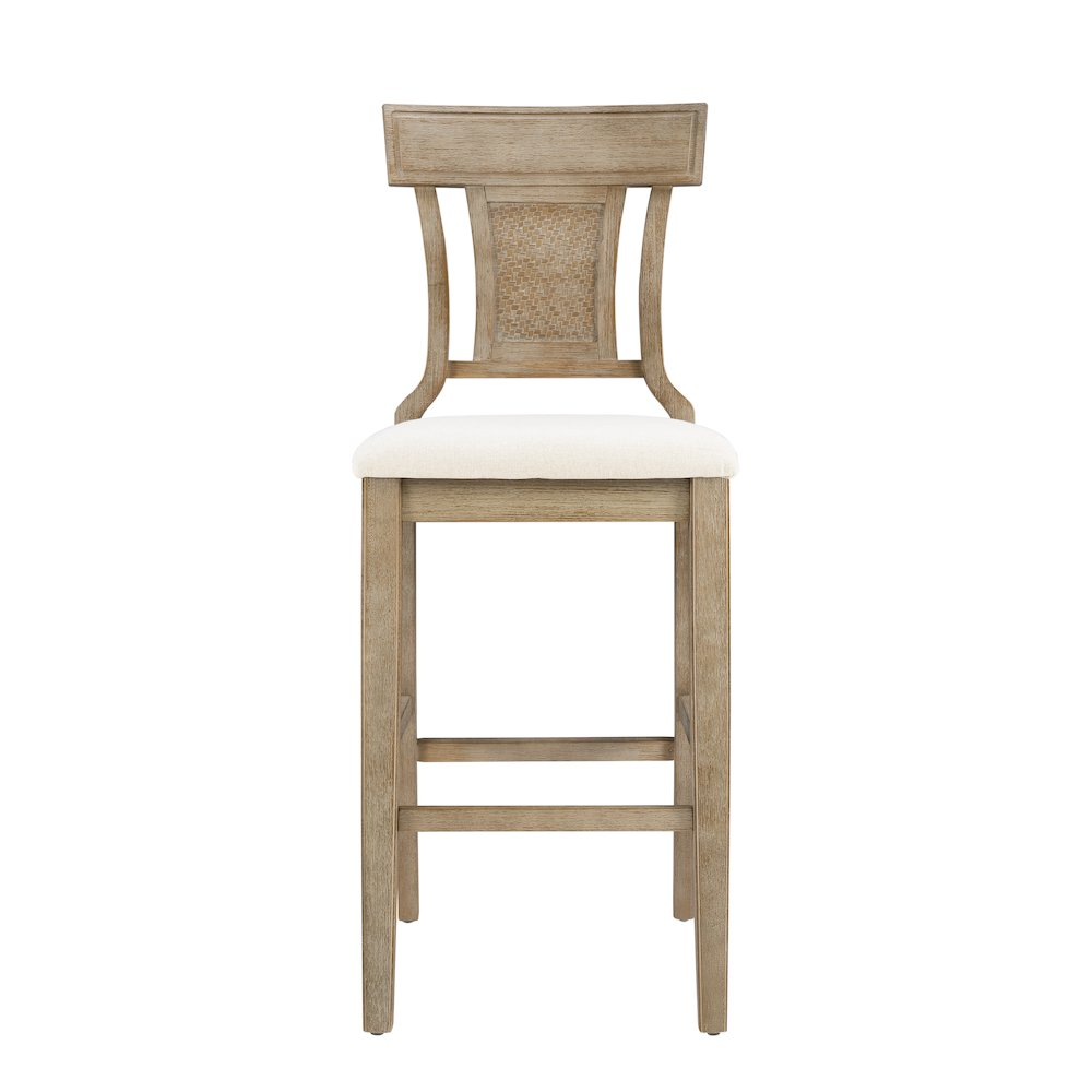 Rylan 30-inch bar stool with wooden seat and metal frame, modern design from Start2Finish.