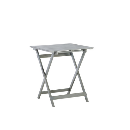 Gray three-piece square table set by Start2Finish with sleek surfaces and sturdy legs, perfect for a modern dining or workspace.
