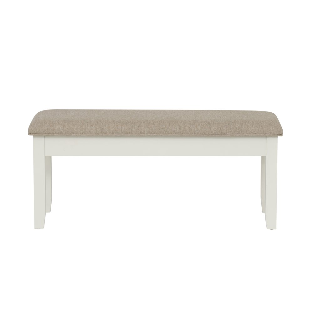 Start2Finish Jane Brown Bench with wooden slats and sturdy metal legs, ideal for entryways or living rooms.