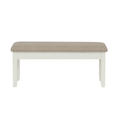 Start2Finish Jane Brown Bench with wooden slats and sturdy metal legs, ideal for entryways or living rooms.
