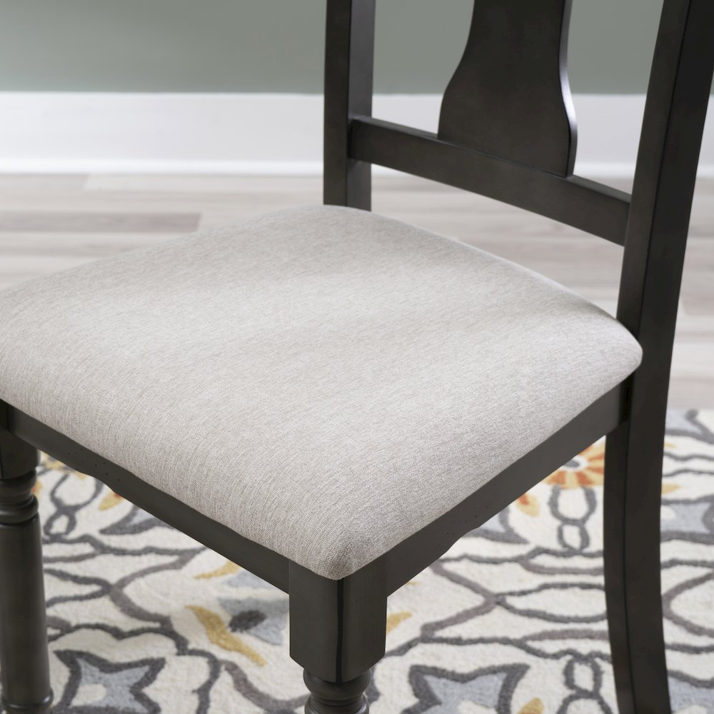 Willow Grey Side Chair by Start2Finish featuring a modern design with a grey upholstered seat and wooden legs.