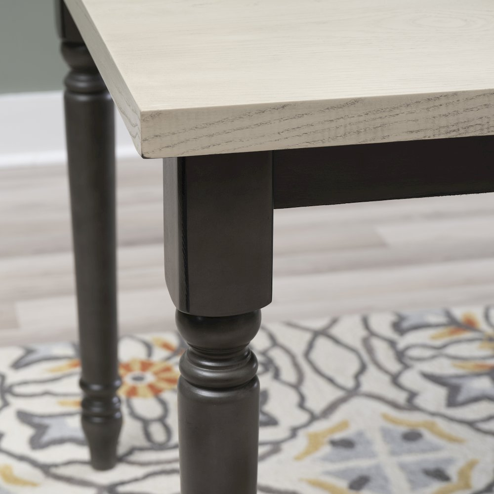 Willow Grey Dining Table by Start2Finish, showing a modern rectangular table with grey wood finish and sturdy legs.