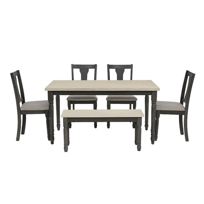 Grey Willow 6-piece dining set by Start2Finish, featuring a table and six matching chairs for stylish home dining.