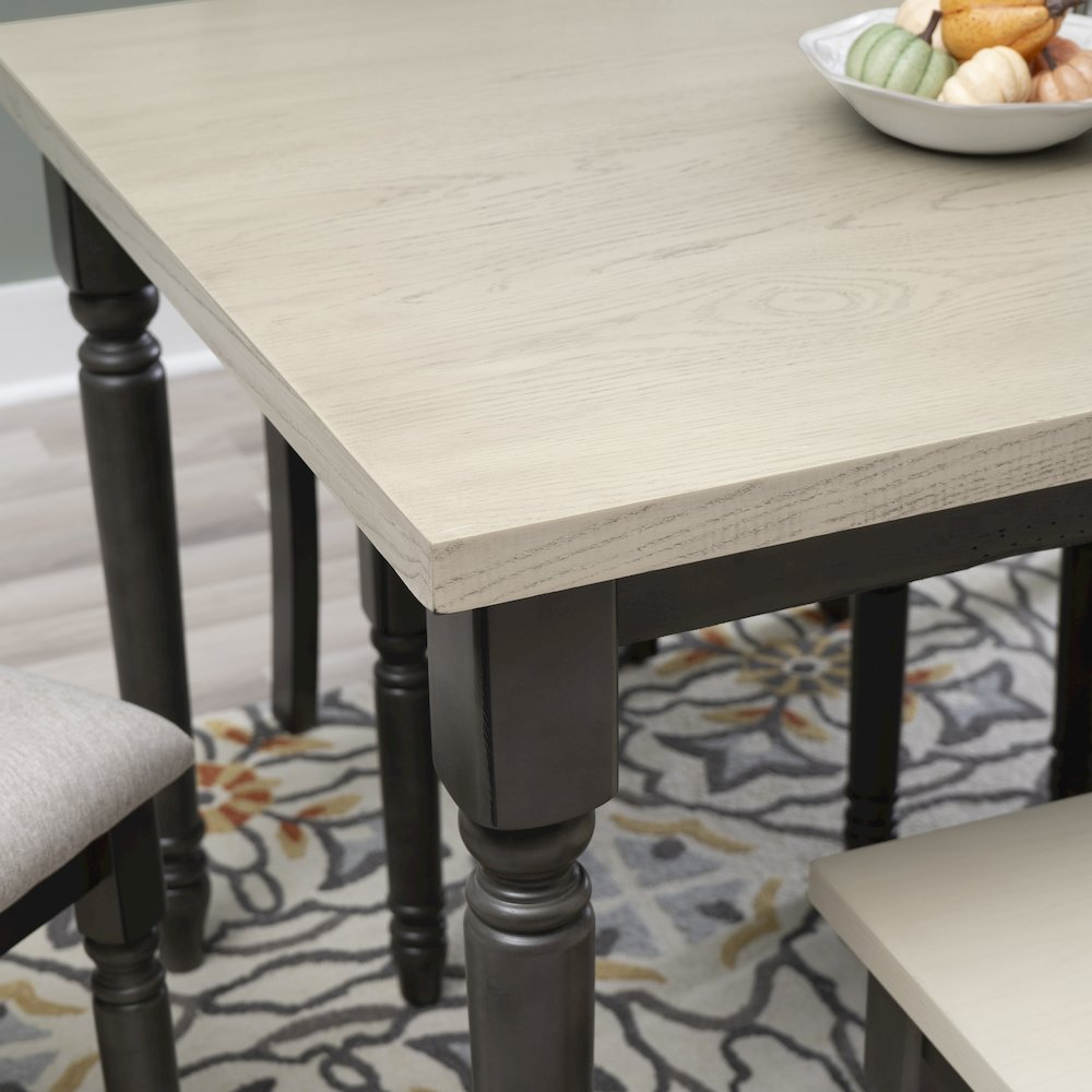 Willow 6-piece grey dining set by Start2Finish featuring a table and six matching chairs in a modern furniture style.