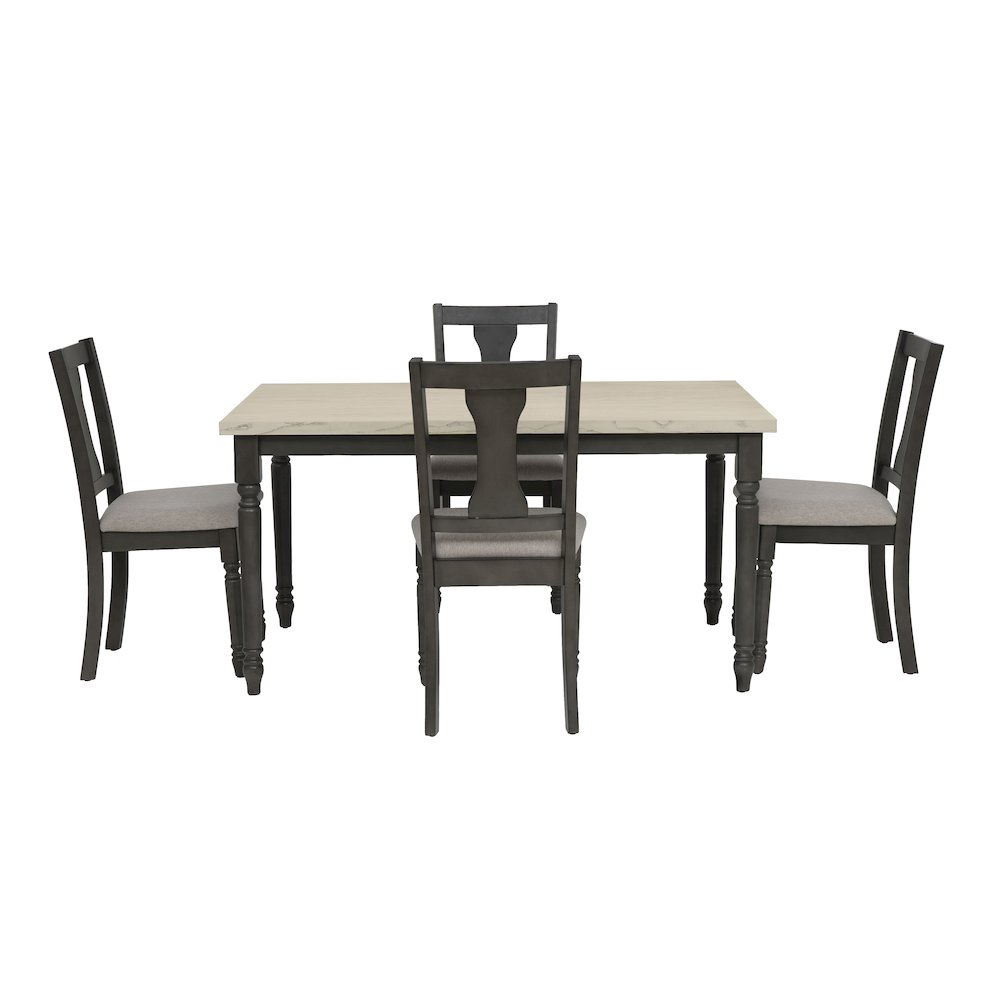 Willow Grey 5-piece furniture set by Start2Finish, including sofa, armchairs, and coffee table arranged in a modern living room scene.