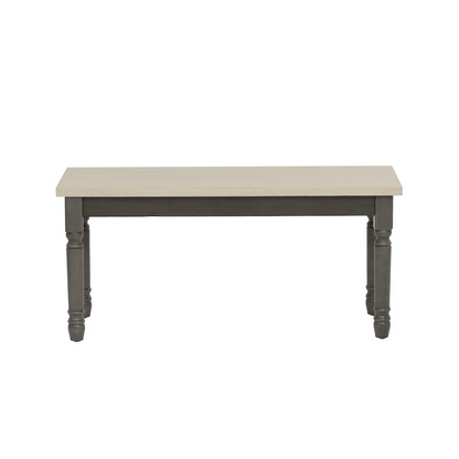 Willow Grey Bench by Start2Finish featuring a sturdy wooden frame and cushioned seat in a stylish grey finish.