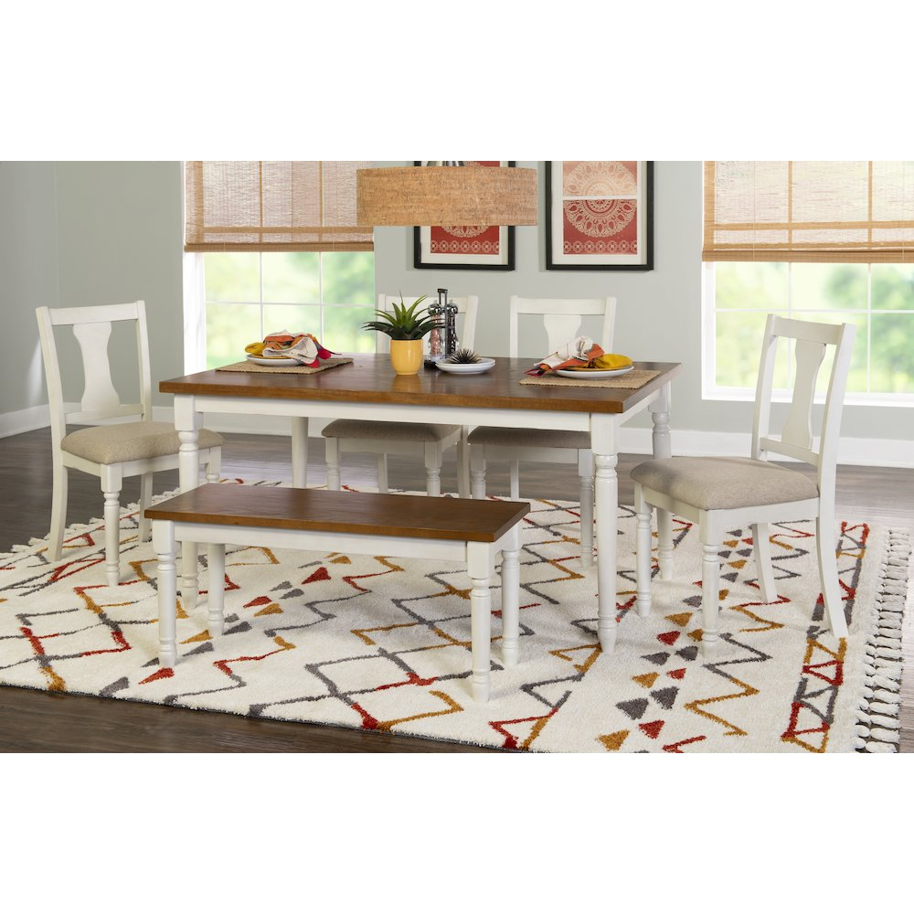 Brown Willow 6-piece dining set by Start2Finish featuring a sturdy table and matching chairs for kitchen or dining room use.