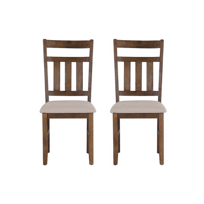 Rustic Turino Umber Side Chair by Start2Finish, showcasing a wooden furniture piece with a curved back and warm finish.