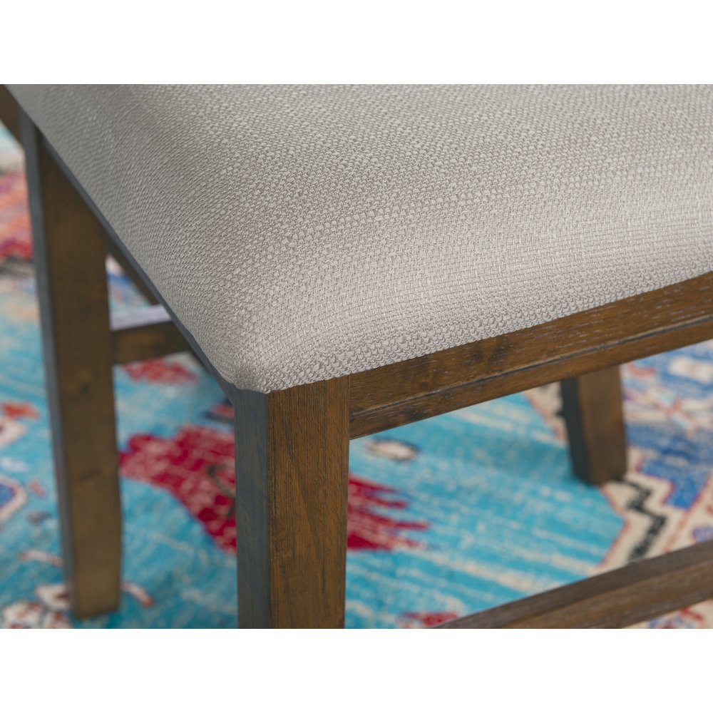 Start2Finish Turino Rustic Umber Side Chair with wooden frame and upholstered seat, showcasing a rustic design and sturdy construction.