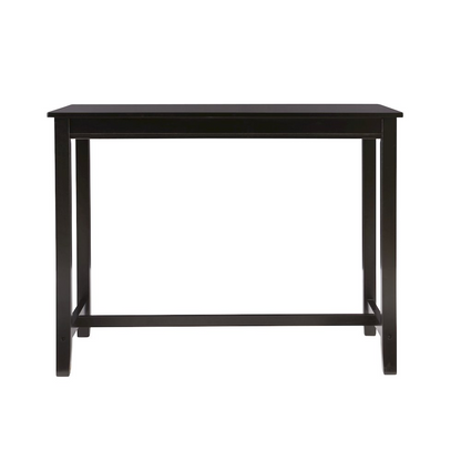 Black Claridge Counter Pub Table by Start2Finish, showing a sleek, modern furniture piece with a sturdy tabletop and metal base.