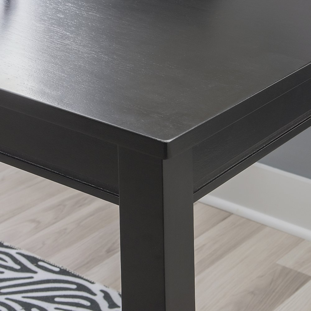 Start2Finish Claridge Counter Pub Table in black with a sleek, modern design, ideal for bar or kitchen seating areas.