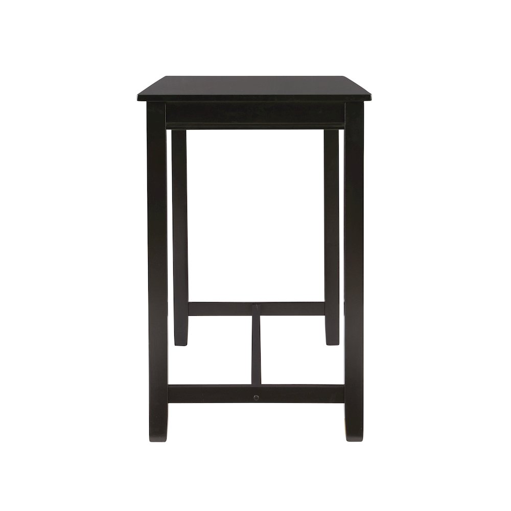 Black Claridge Counter Pub Table by Start2Finish, showcasing a sleek, modern furniture piece with a smooth tabletop and sturdy base.