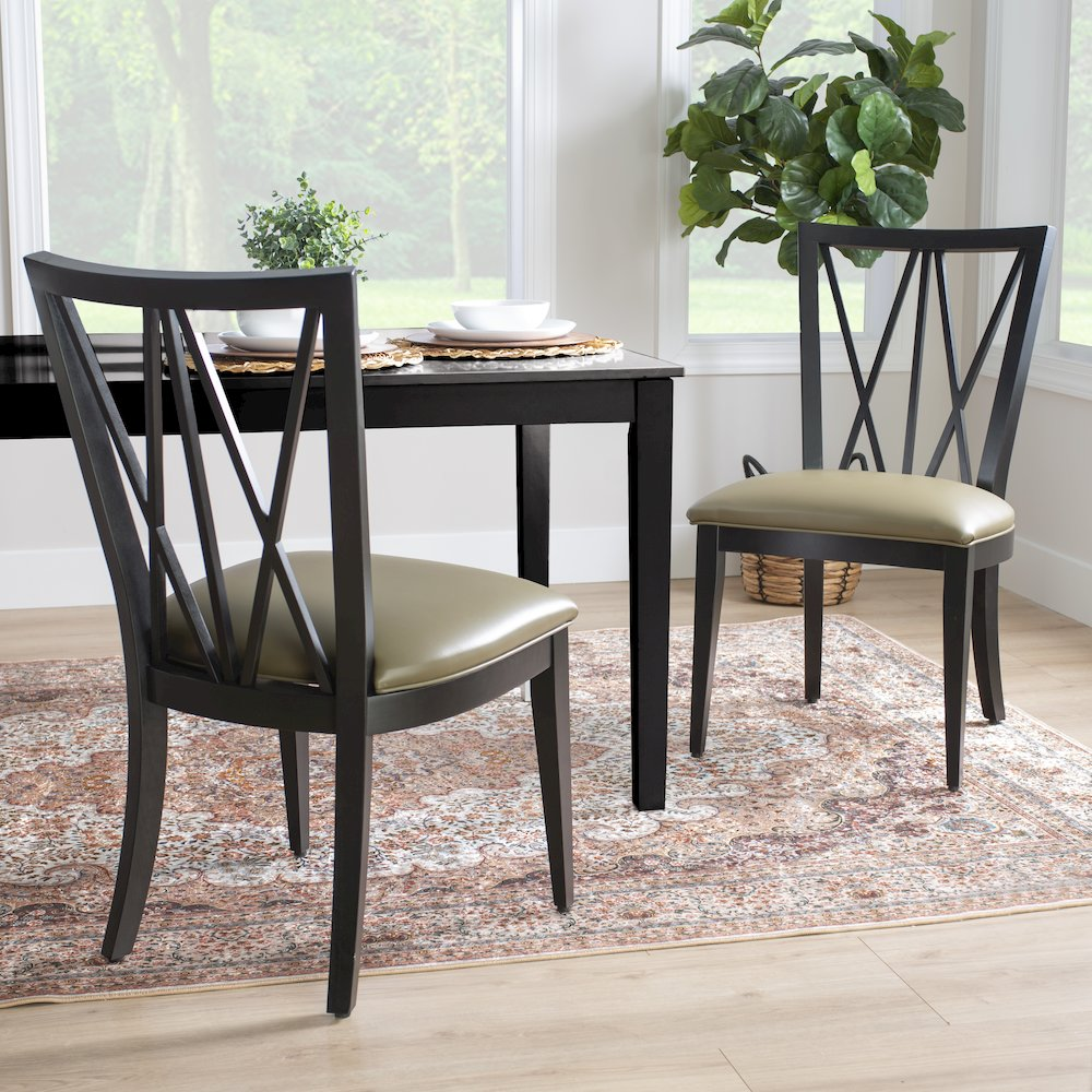 Black Bailey Chair by Start2Finish featuring a sleek, modern design with comfortable upholstery and wooden legs.