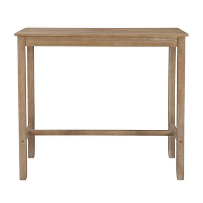 Start2Finish Claridge Bar Pub Table in acacia wood, featuring a sturdy rectangular design with a smooth tabletop and natural wood grain.