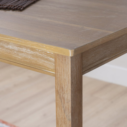 Start2Finish Claridge Bar Pub Table made of acacia wood, featuring a sturdy wooden surface and modern furniture design.