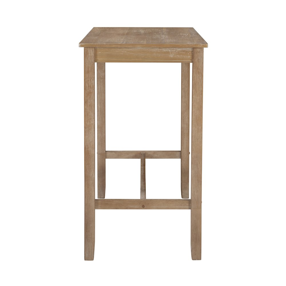 Start2Finish Claridge Bar Pub Table in Acacia wood, showcasing a sturdy, stylish furniture piece with a smooth tabletop and modern design.