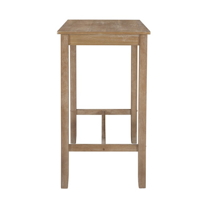 Start2Finish Claridge Bar Pub Table in Acacia wood, showcasing a sturdy, stylish furniture piece with a smooth tabletop and modern design.
