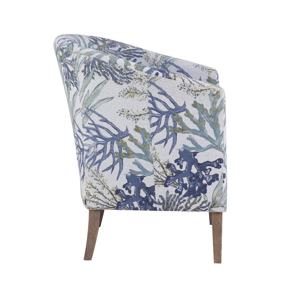 Start2Finish Simon Club Chair Oceanside in beige fabric, plush armrests and a modern design for stylish living room seating.