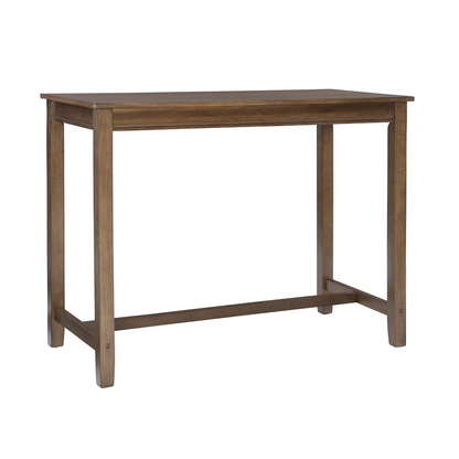 Start2Finish Claridge 36-inch rustic brown counter height pub table with sturdy wooden top and tapered legs.