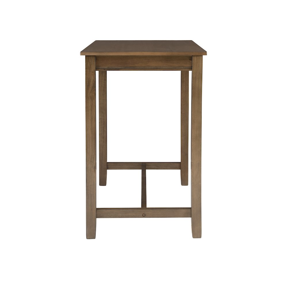 Rustic brown Claridge 36-inch counter height pub table by Start2Finish, showcasing a sturdy wooden surface and modern design.