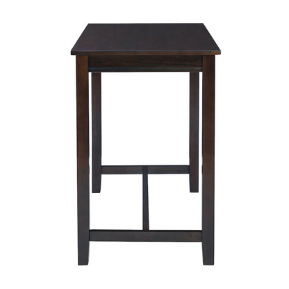 Start2Finish Claridge Counter Pub Table in brown wood finish, featuring a sturdy furniture design with a spacious tabletop.