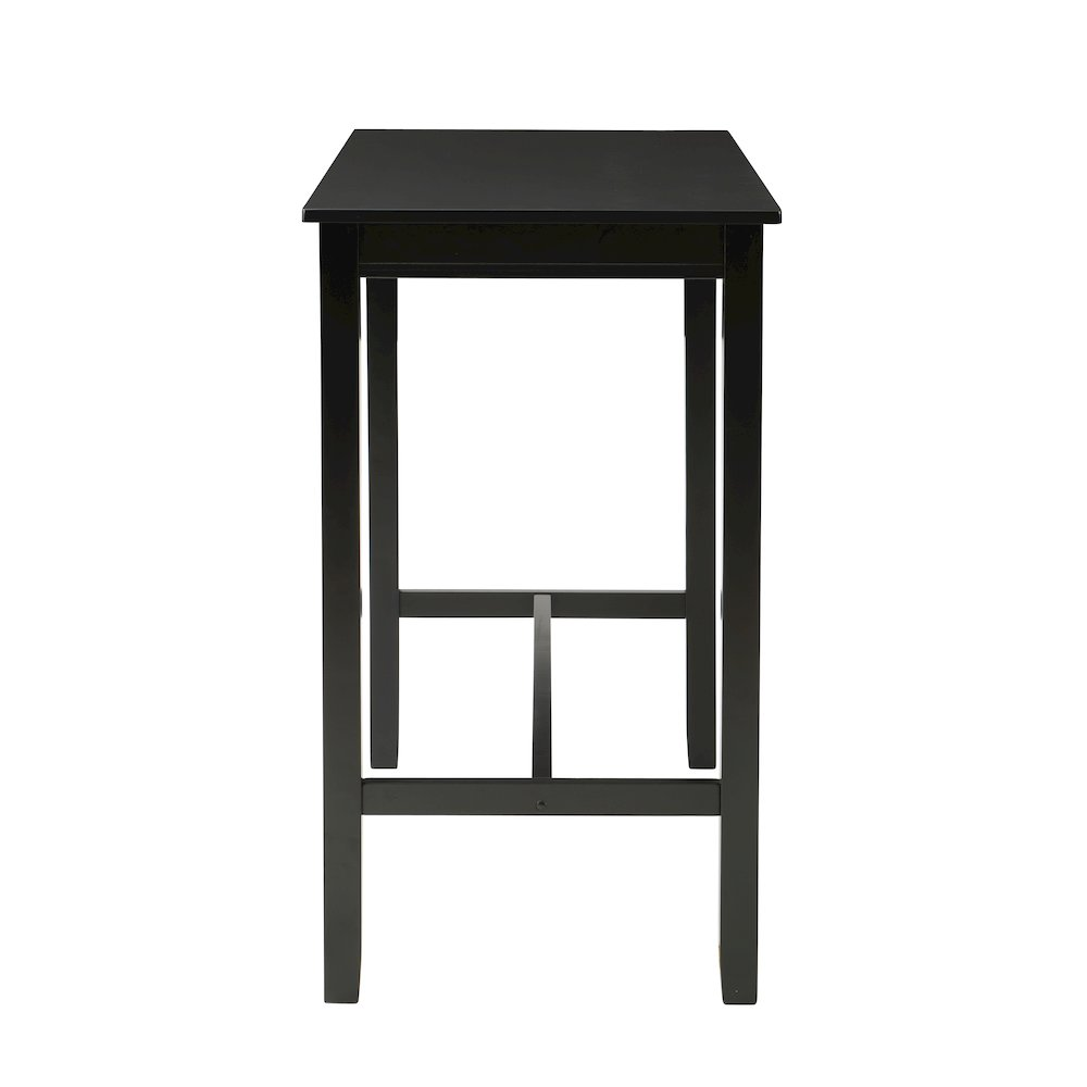 Start2Finish Claridge Bar Pub Table in black, showcasing a sleek, modern furniture piece with a sturdy tabletop and stylish design.
