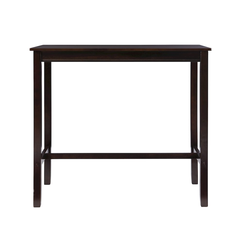 Start2Finish Claridge 42-inch walnut bar height pub table, modern furniture piece with a sleek wooden finish and sturdy design.