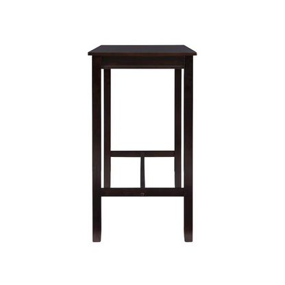 Start2Finish Claridge 42-inch walnut bar height pub table with sturdy wooden legs and a smooth tabletop.
