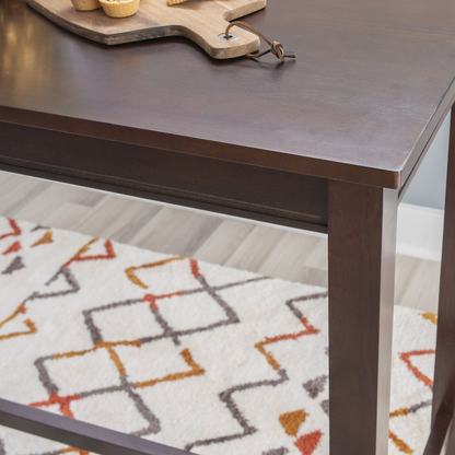 Start2Finish Claridge Bar Pub Table in brown, featuring a sturdy wooden surface and modern furniture design for bar or pub spaces.