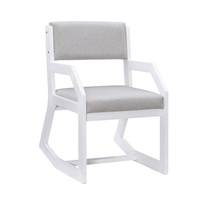 Robin 2 Position Sled Base Chair by Start2Finish in white, showcasing a modern furniture design with a sleek sled base and cushioned seat.
