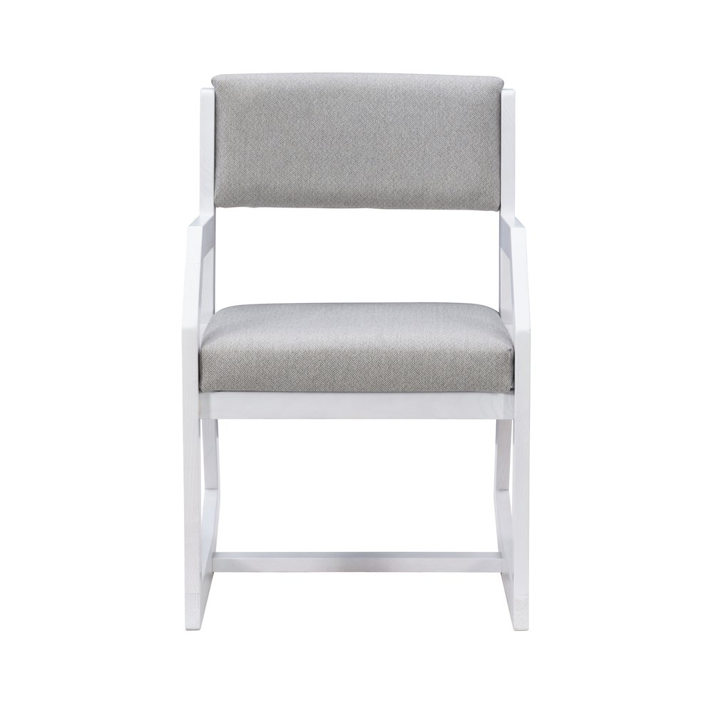 Start2Finish Robin 2 Position Sled Base Chair in white, modern furniture with a sleek design and sturdy sled base.