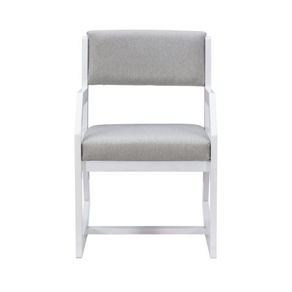 Start2Finish Robin 2 Position Sled Base Chair in white, modern furniture with a sleek design and sturdy sled base.