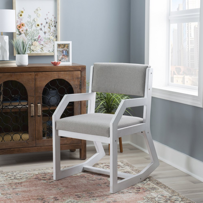 Robin 2 Position Sled Base Chair by Start2Finish in white, showing a modern furniture chair with a sled base and ergonomic design.