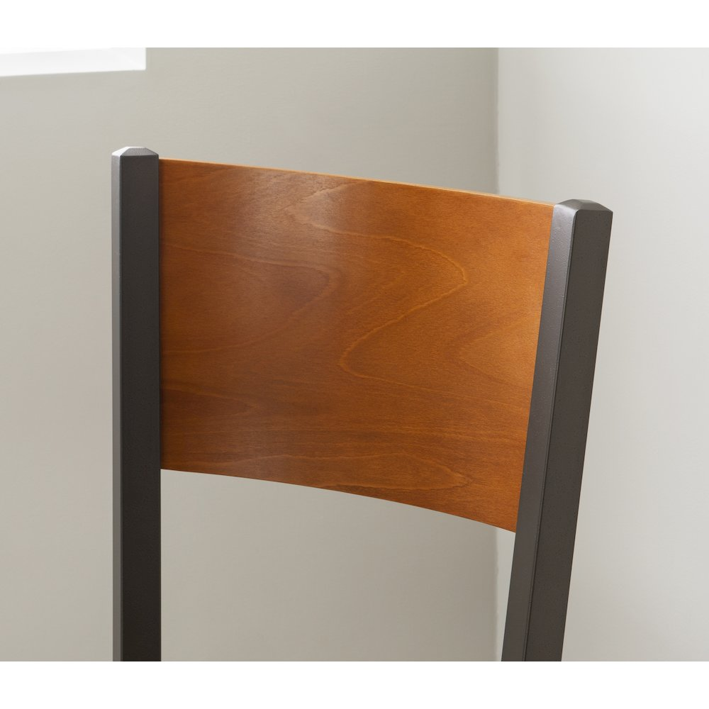 Set of two brown Elmer Side Chairs by Start2Finish featuring wooden legs and cushioned seats for stylish dining or seating.