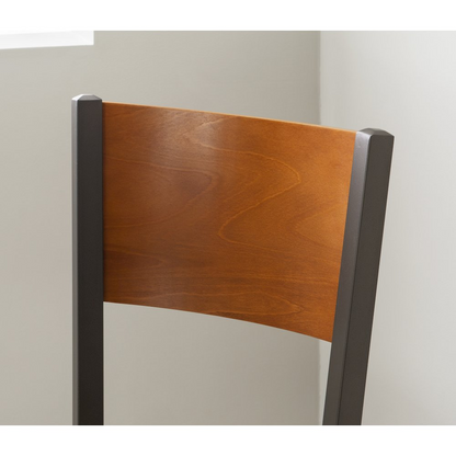 Set of two brown Elmer Side Chairs by Start2Finish featuring wooden legs and cushioned seats for stylish dining or seating.