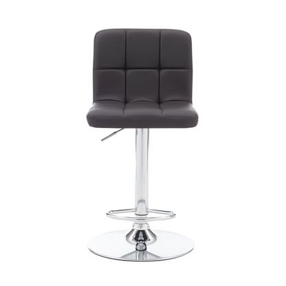 Start2Finish Clayton Barstool in chocolate with a padded seat and wooden legs, ideal for modern kitchen or bar areas.