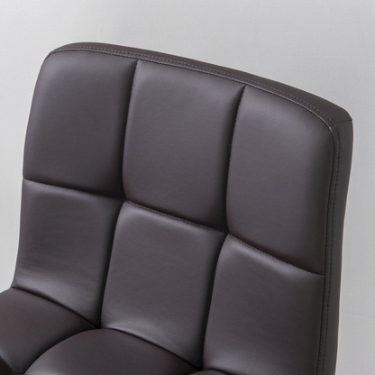Chocolate Clayton Barstool by Start2Finish with a sleek design and wooden legs, shown from a side angle.
