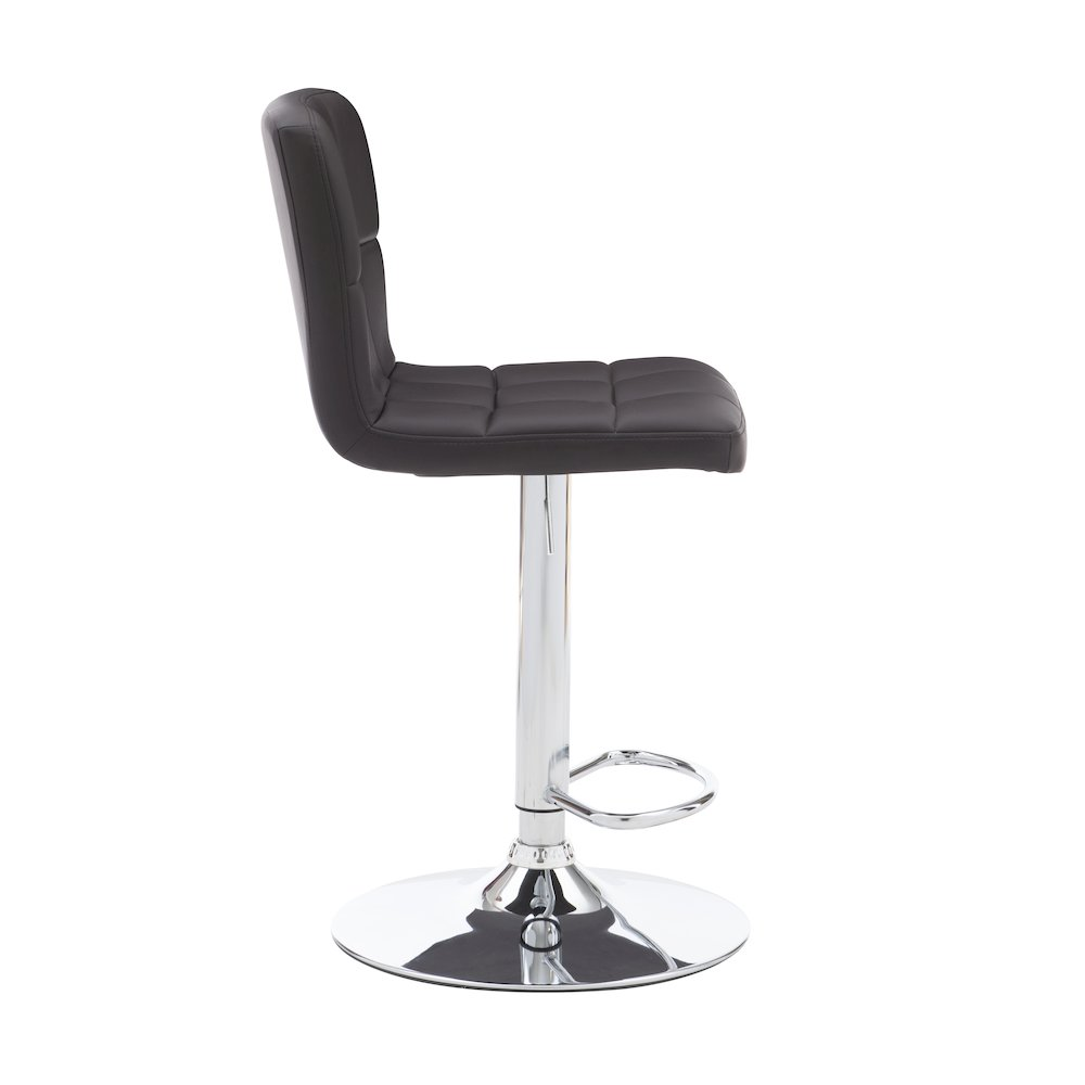 Start2Finish Clayton Barstool in chocolate with a cushioned seat and wooden legs, perfect for modern kitchen or bar area.