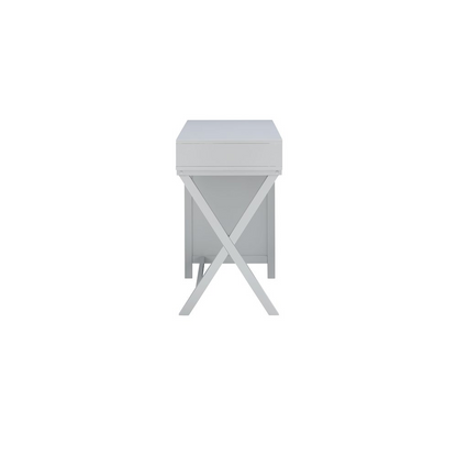 Gray Peggy Side Storage Desk by Start2Finish featuring a modern design with side compartments for organization and workspace.