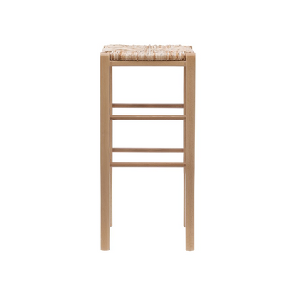 Set of 2 Gianna backless barstools by Start2Finish, natural wood finish, modern furniture with sleek design and sturdy legs.