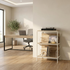 Nova Loft Storage Cabinet in Kiln Acacia finish by Start2Finish, featuring a modern wooden design with multiple storage compartments.