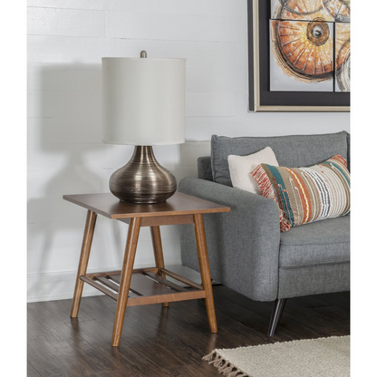 Start2Finish Charlotte End Table with a sleek wooden surface and modern design, suitable for living room or bedside use.