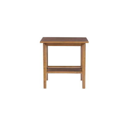 Start2Finish Charlotte End Table with wooden top and metal legs, modern living room accent furniture.