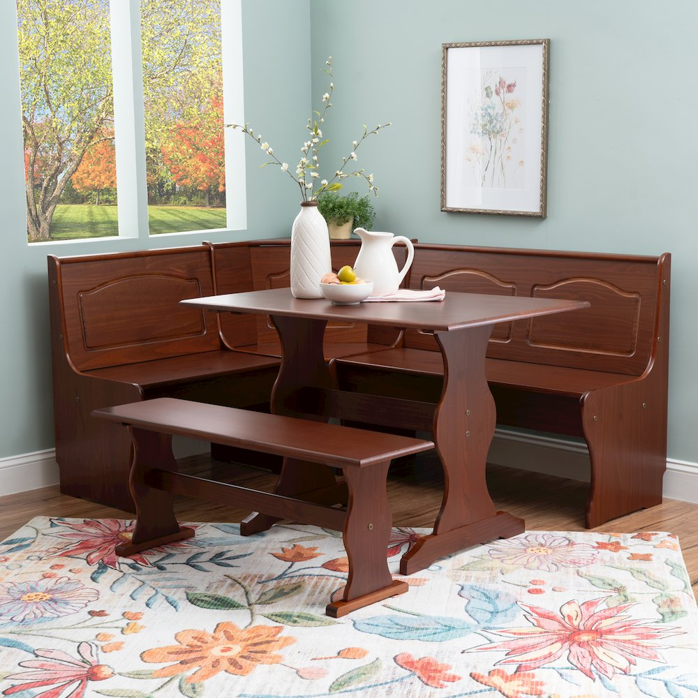 Walnut Chelsea Nook by Start2Finish showing a modern, cozy corner furniture piece with wood finish and cushioned seating.