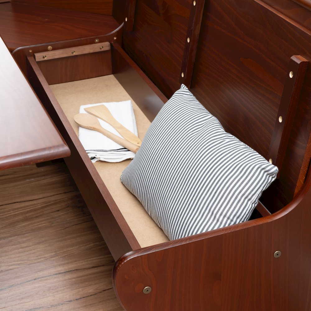 Start2Finish Chelsea Nook in Walnut, a stylish wooden nook with a smooth finish and modern design for cozy spaces.