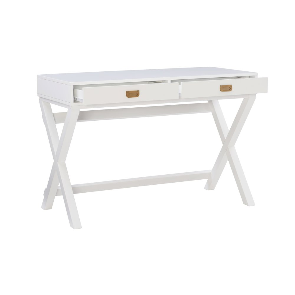 Peggy White Writing Desk by Start2Finish featuring a sleek modern design with a spacious tabletop and minimalist style