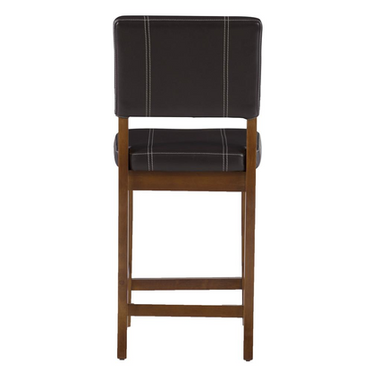Start2Finish Milano Counter Stool in brown, 24-inch height, showcasing a modern design with a cushioned seat and sturdy frame.