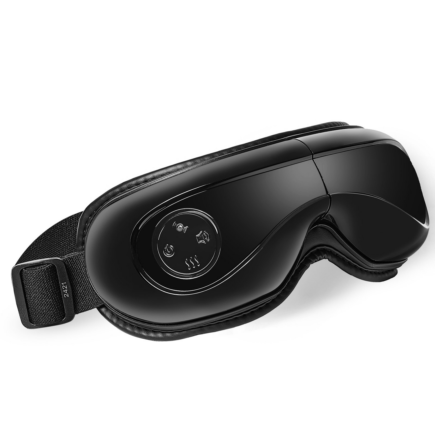 Start2Finish VEVOR heated eye massager with Bluetooth music, foldable design, 5 modes for eye strain relief and dark circles.