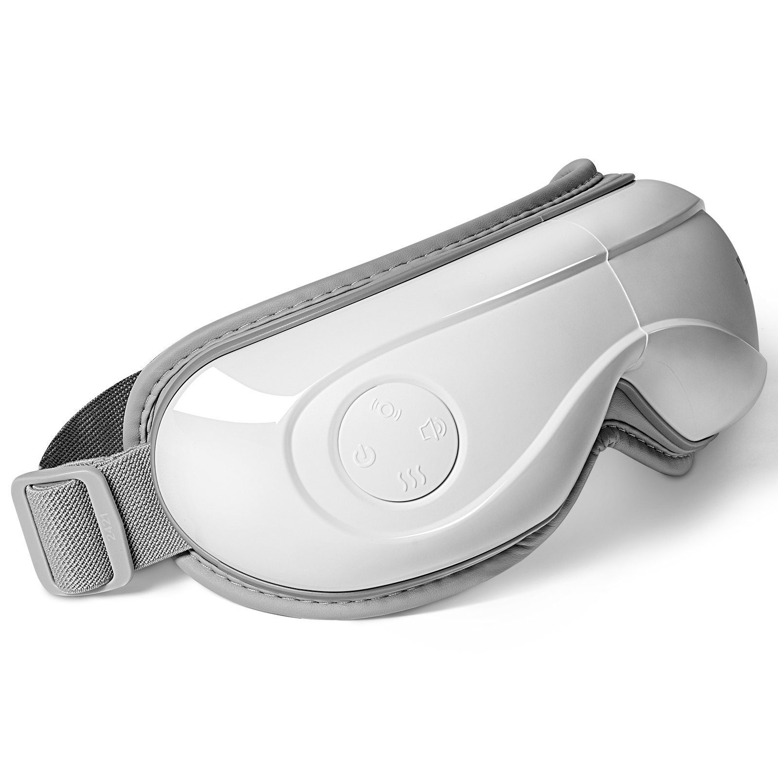 Start2Finish VEVOR heated eye massager with Bluetooth music, 5 modes, foldable design, ideal for eye strain and dark circles.